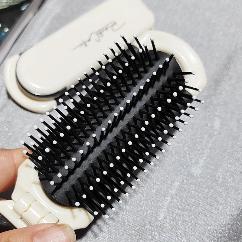 Mini Folding Hair Brush - מברשת שיער מתקפלת עם מראה