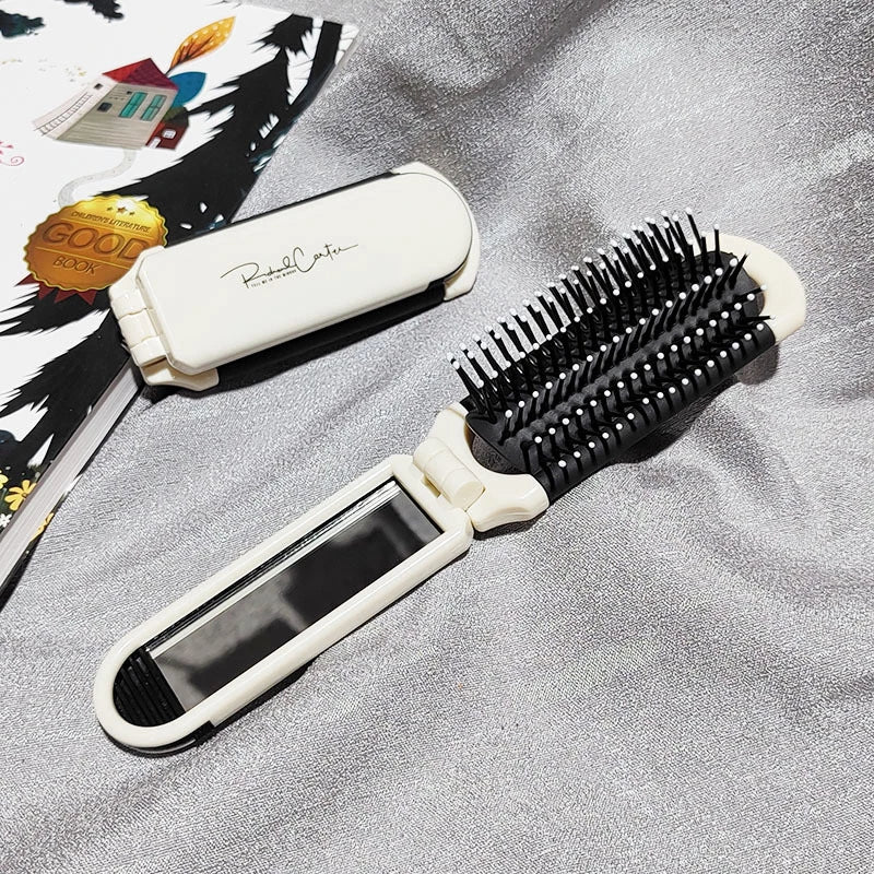 Mini Folding Hair Brush - מברשת שיער מתקפלת עם מראה