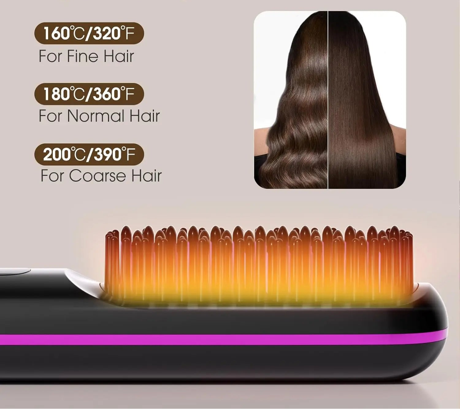 Travel Straight Brush - מברשת החלקה קומפקטית