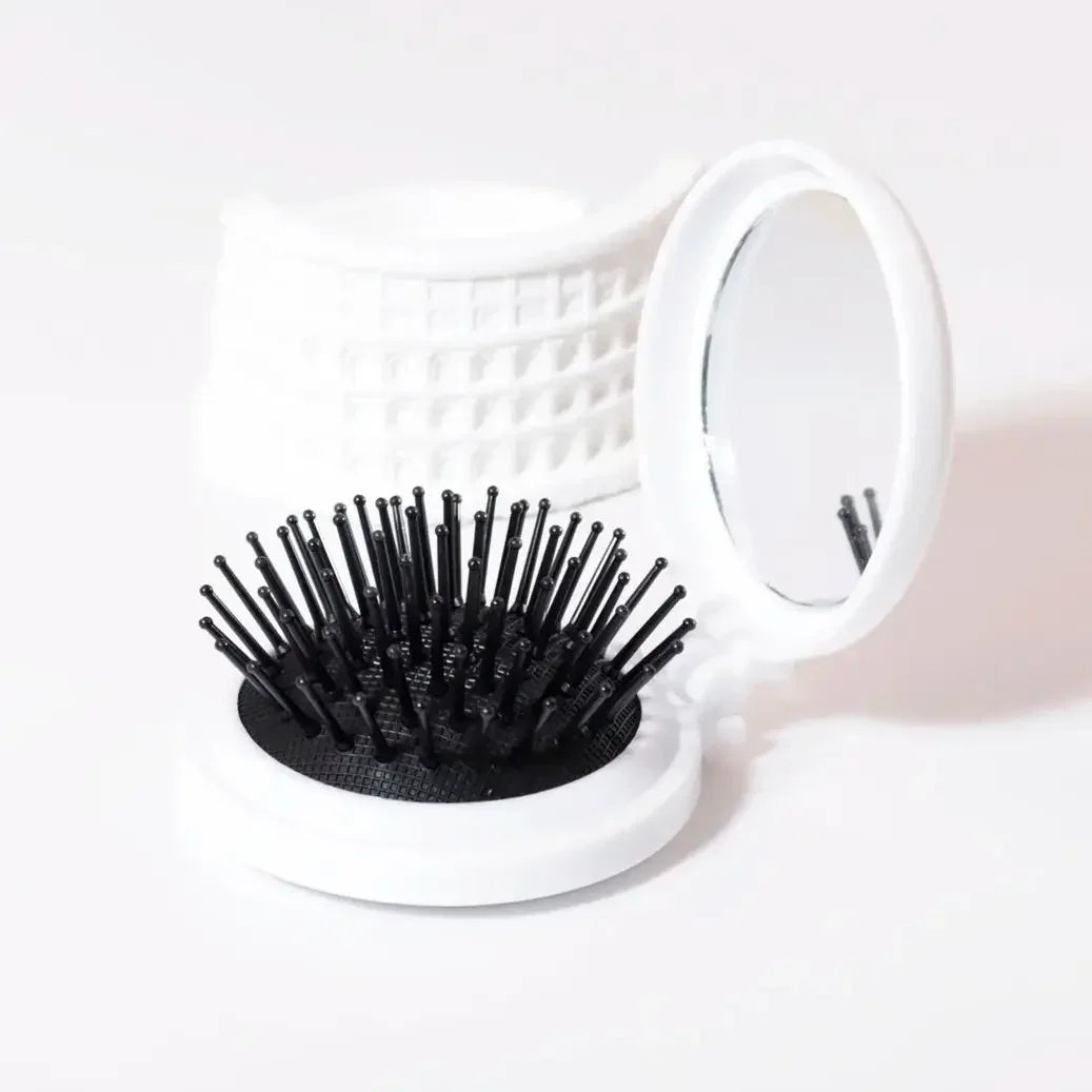 Mini Folding Hair Brush - מברשת שיער מתקפלת עם מראה
